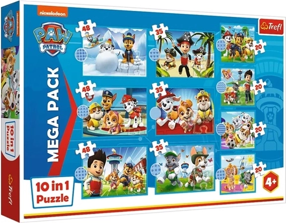 Puzzle 10u1 Prijateljski tim Psiće patrole