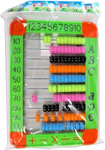 Plastični kuglični abakus 100 kuglica - 1 komad