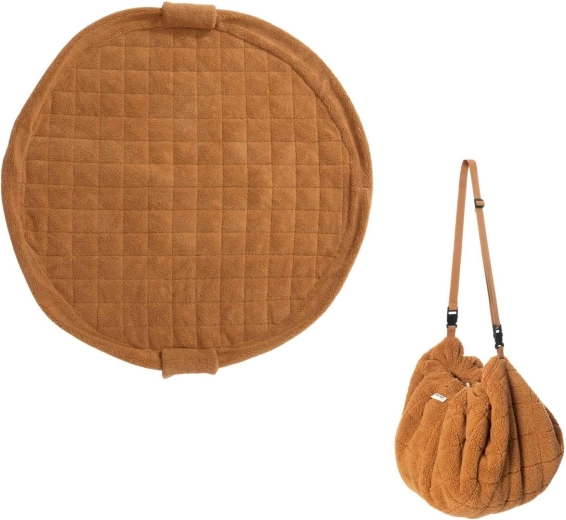 Play&Go Noomad soft teddy podloga za igru i vreća za igračke brown