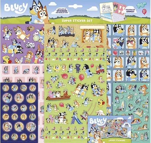 Bluey super naljepnice – set od 8 listova
