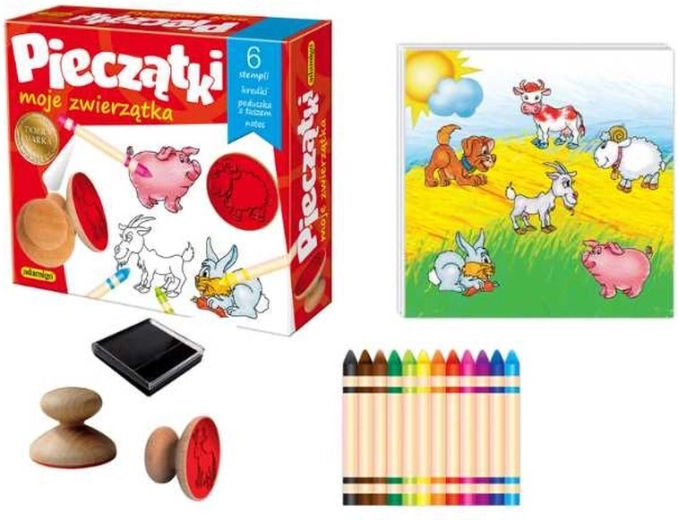 Drveni pečati sa životinjama – kreativni set 6 kom