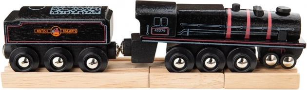 Drvena replika parne lokomotive Bigjigs Rail Black 5