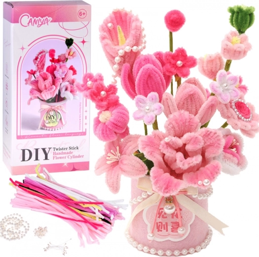Kreativni DIY set – tekstilno cvijeće u vazi Flowerbox