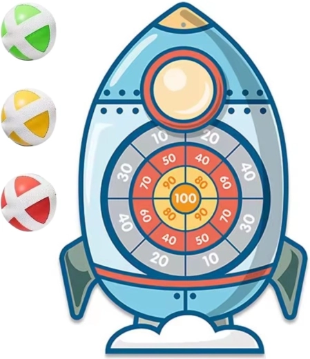Woopie Space Rocket-Shaped Velcro Target