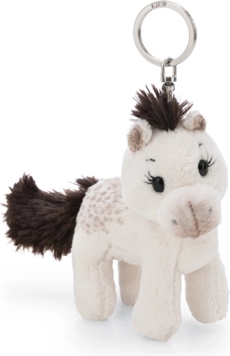 NICI privjesak za ključeve Pony Mony bijeli 10 cm – održivi plišani privjesak za ključeve