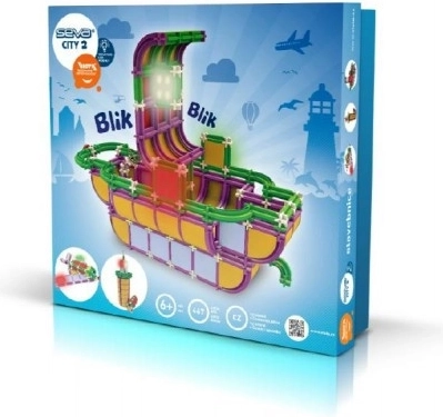 Konstrukcijski set SEVA City 2 – plastični građevni komplet s LED modulima (467 dijelova)