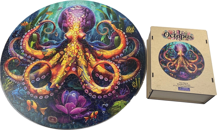 Drvene puzzle hobotnica