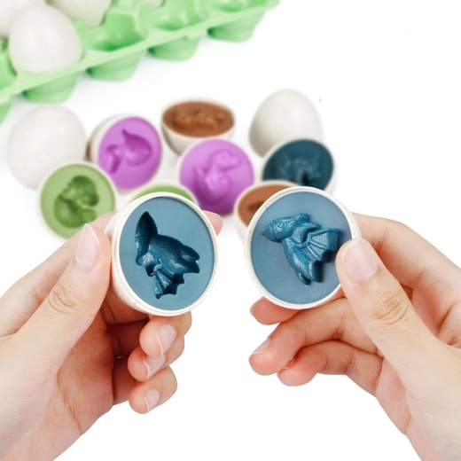 Edukativni set jaja Dinosaur Jigsaw Sorter 12 dijelova