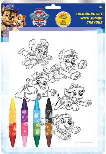 Set bojanki Paw Patrol s velikim dvostranim voštanim bojicama