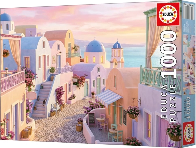 Puzzle EDUCA Santorini 1000 dijelova s ljepilom