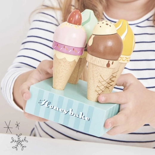 Playing ice cream shop