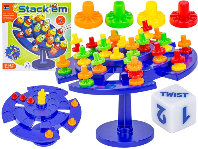 Educational dexterity game Stack'em – balancing tokens