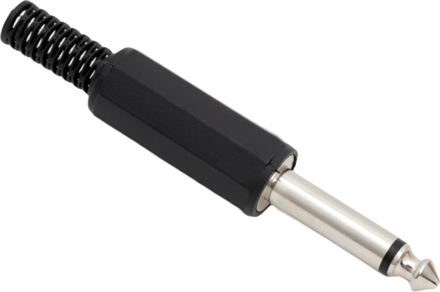 Mono JACK 6.3 mm plug with strain relief