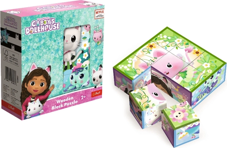 Drvena kockasta slagalica Gabby's Dollhouse