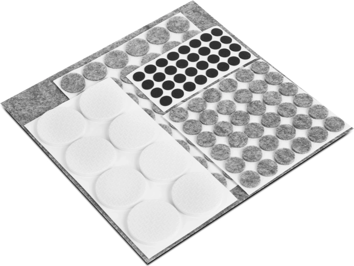 Set of felt furniture pads, 125 pieces