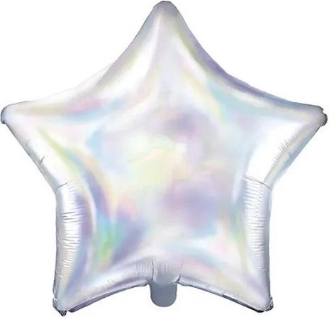 Opalescentni folijski balon u obliku zvijezde 48 cm
