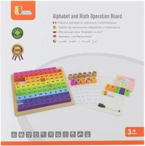 Viga matematička operativna ploča s slovima, brojkama i znakovima