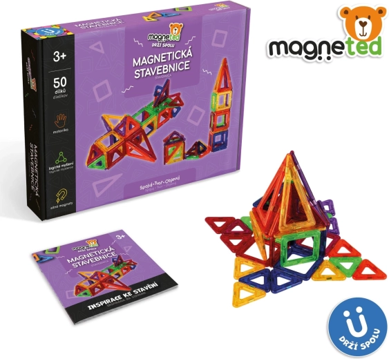 Magnetni građevinski set Magneted s 50 dijelova