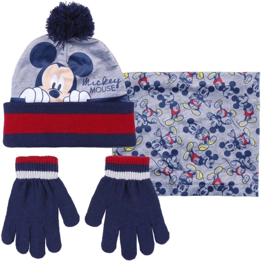 Mickey hat, neck warmer and gloves set
