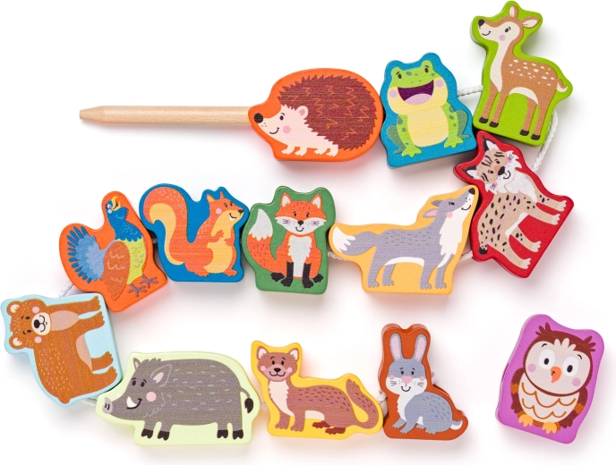 Threading Beads – Forest Animals