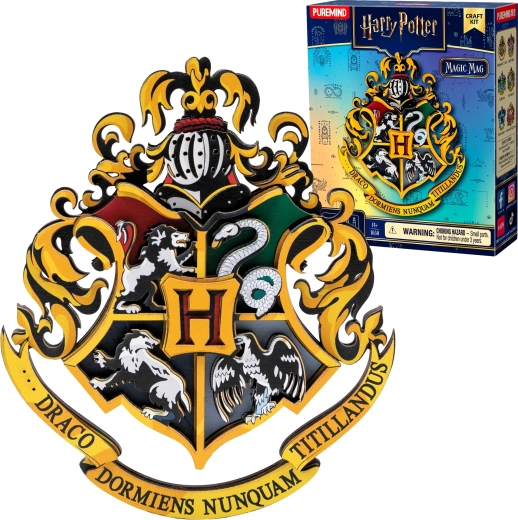 Puremind Harry Potter Magic Mag sklopiva drvena 3D puzzle iznenađenja – magnet