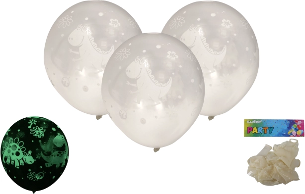 Napuha­vajući baloni 30 cm, svijetle u mraku – set 6 kom