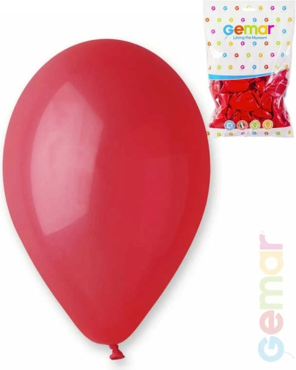 Pastelni lateks balon Gemar crveni 26 cm - 1 komad