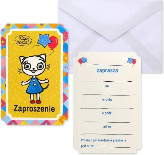 Pozivnice Kicia Kocia - 6 kom.