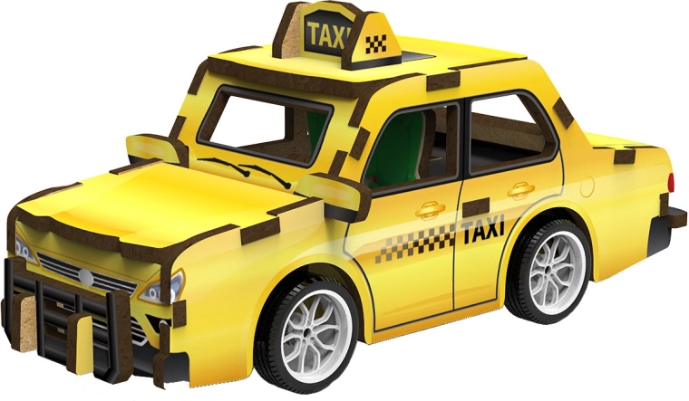 2Kids Toys 3D drvena slagalica taxi