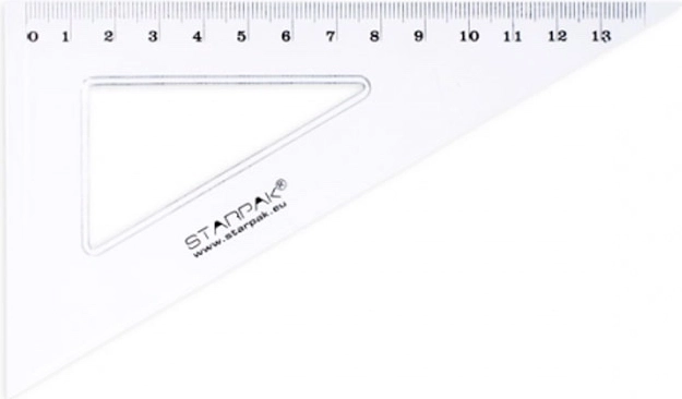 Trokutasto ravnalo 13 cm