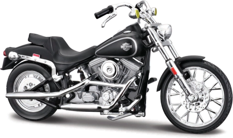 Maisto HD motocikl 1984 FXST Softail mat crni 1:18