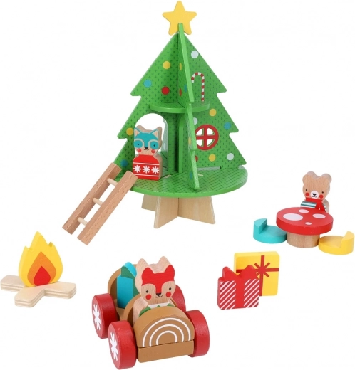 Petit Collage drvena igraća set božićna kućica