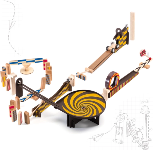 Colorful track with a variety of elements