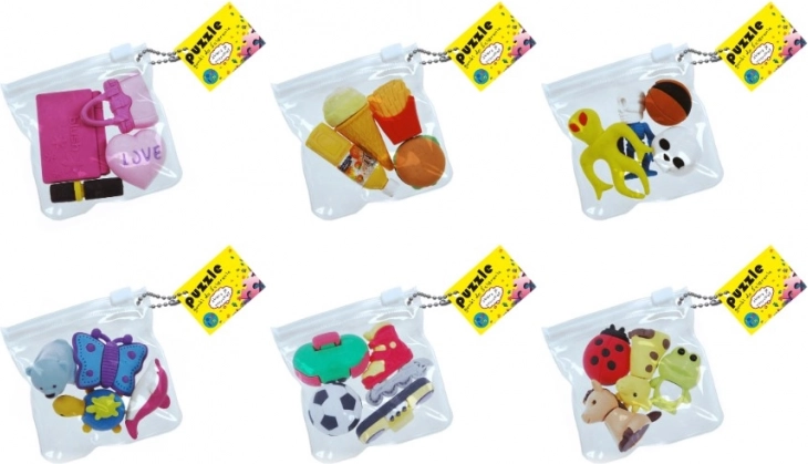 Puzzle gumice za brisanje TOYS INN – set 4 kom