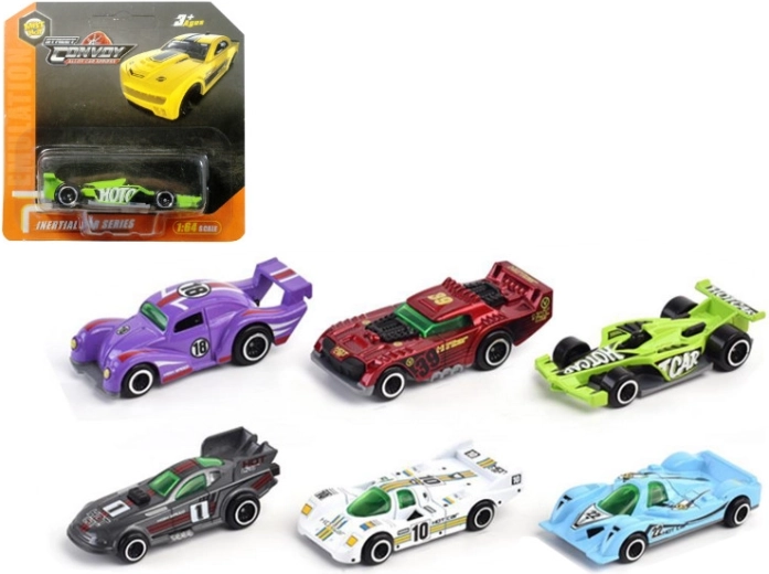 Metalni trkaći autić na blisteru