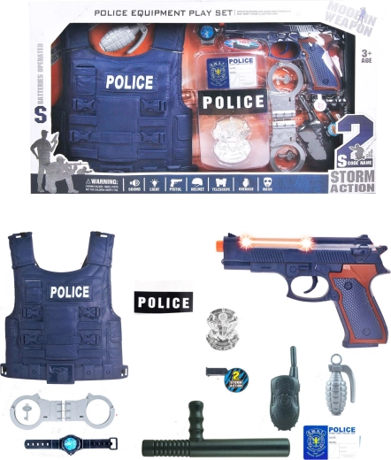Police Play Set - 11 Pieces