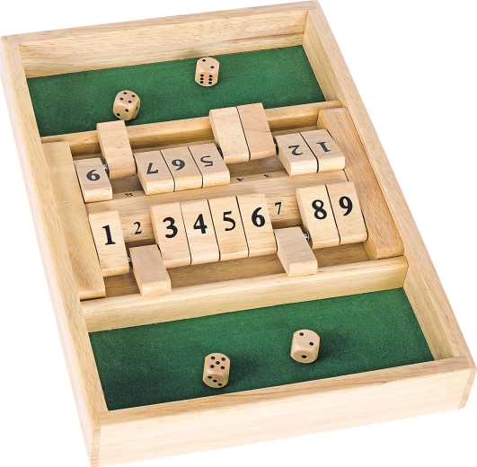 Double shut the box – wooden dice game