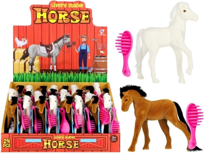 Soft Horse with Brush - 1 piece