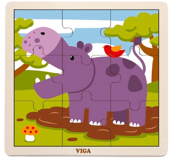 Babu drvene puzzle – nilski konj