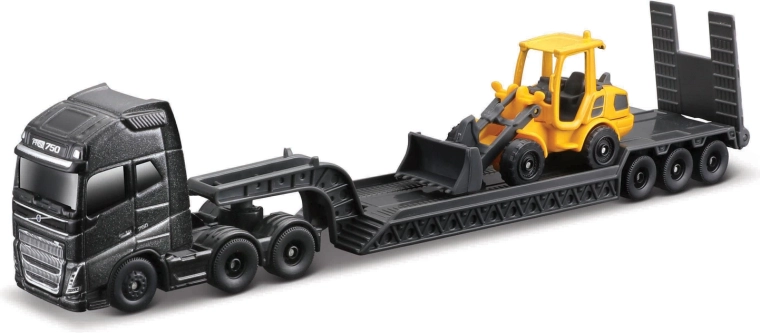 Maisto mini construction vehicles – set with a large Volvo FH16 tractor unit and Volvo A25G dumper