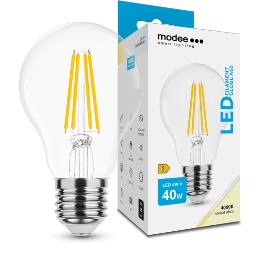 Modee Smart Lighting LED filamentna žarulja Globe E27 4 W neutralno bijela
