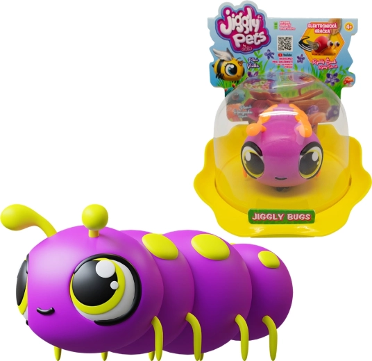 Interaktivna gusjenica JIGGLY BUGS ljubičasta