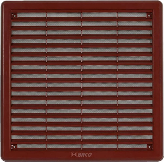Ventilacijska rešetka s mrežicom 250 × 250 mm smeđa
