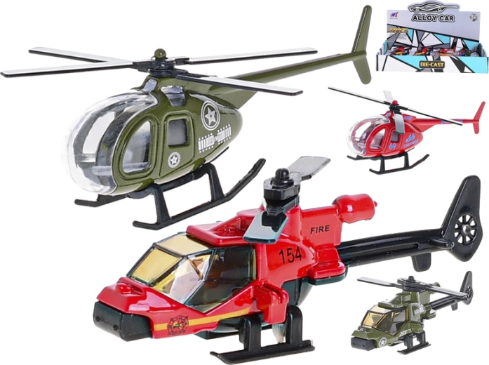 Metalni helikopter 9 cm – izdržljiva igračka za djecu