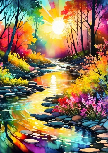 Enjoy puzzle Proljetni potok 1000 dijelova