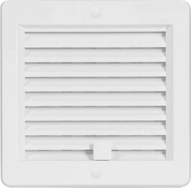 Ventilacijska rešetka sa žaluzinom 150 × 150 mm bijela