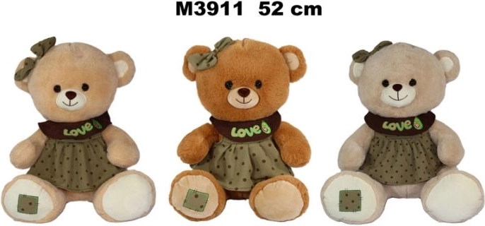 Plush teddy bear in a dress 52 cm - 1 piece