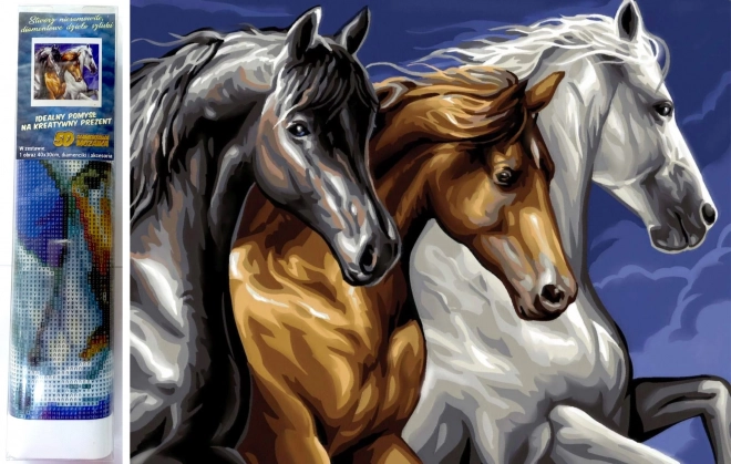 Dijamantno slikanje Divlji trio 30 × 40 cm