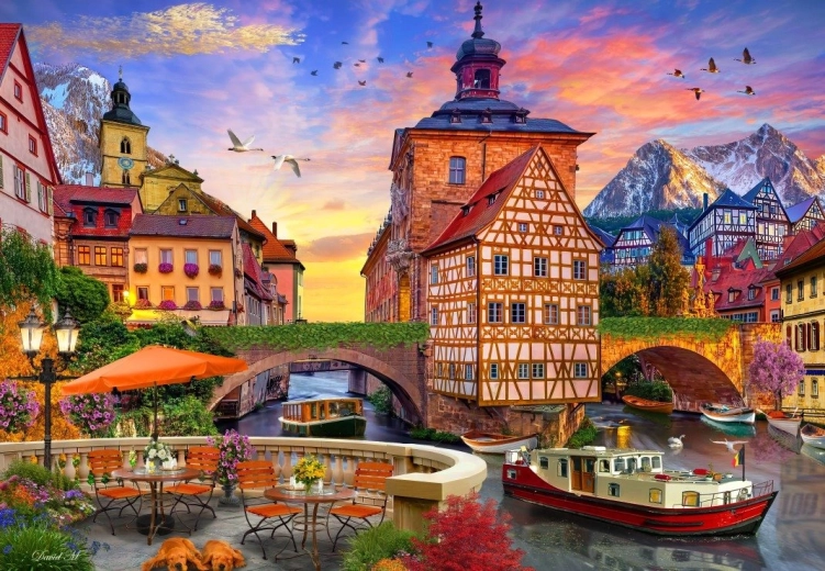 Puzzle Stara vijećnica u Bambergu 1000 dijelova – BLUEBIRD