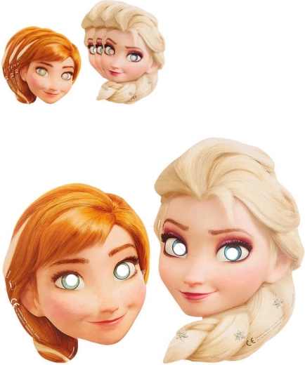 Karnevalska papirnata maska Frozen – set 6 kom